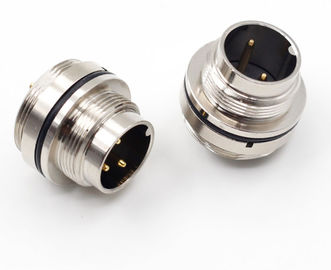 Ground Pin Male Female Circular PCB Connector M16 8 Pin Soldering Type