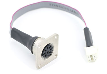 Customized Ribbon 8 Pin Waterproof Connector Square Female To JST Connector